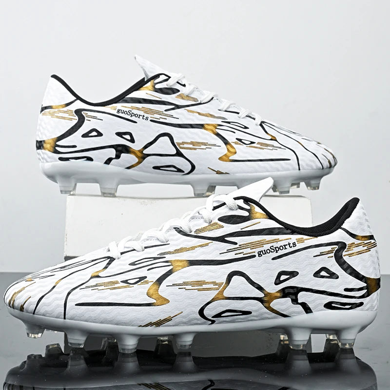 Breathable Summer Football Boots With Long And Turf Studs, Fine Craft And Stable Support, Great For Adolescent