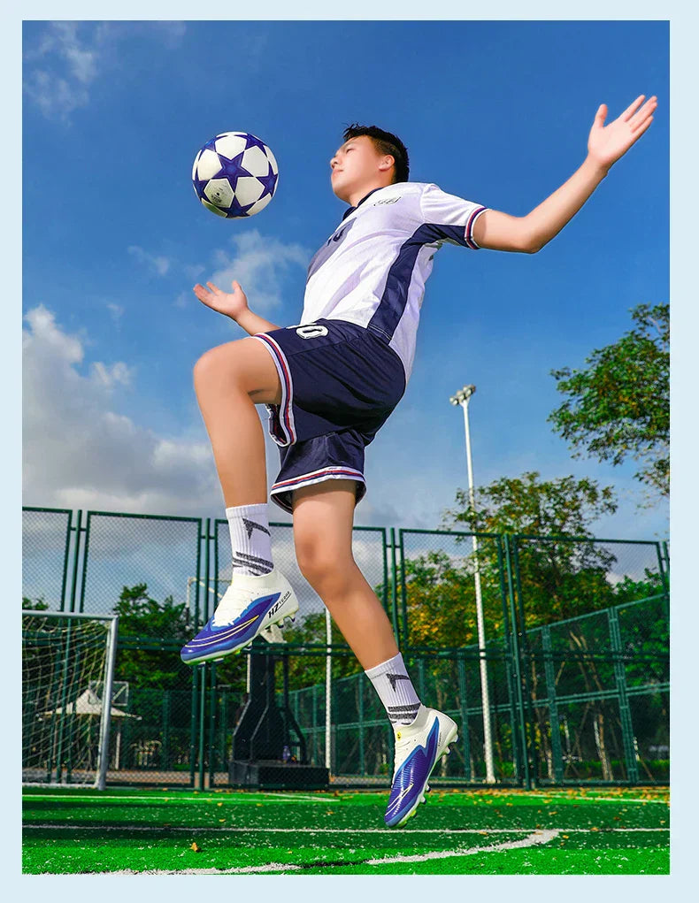 New Men Soccer Shoes Sport Outdoor Football Boots Training Boys Breathable Cleats Adult Long Spikes Non Slip Match Comfortable