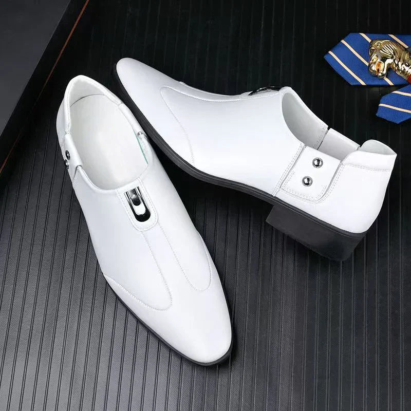 Summer Men's Breathable Mesh Casual Fashion Black/White Leather Board Shoes Comfortable Insole Suitable for Business Occasions