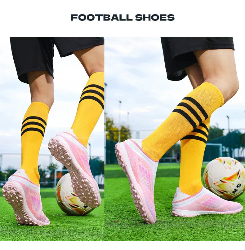 Men Soccer Shoes Training TF Match Futsal Ultralight Breathable Long Spikes Football Boots Indoor Sneakers Cleats Drop Shipping