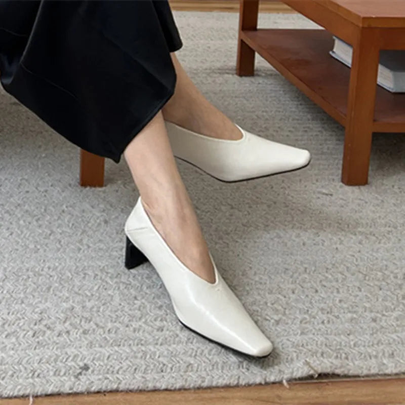 Bailamos 2026 New Brand Women Pumps Ladies Elegant Thin High Heel Single Shoes Fashion Pointed Toe Shallow Slip On Boat Shoes