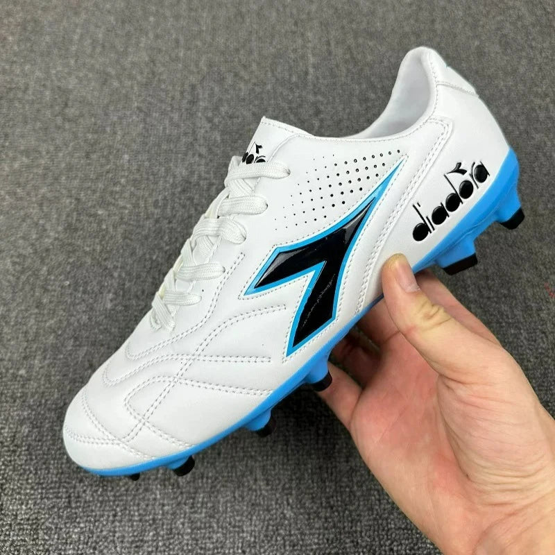 Professional Football Shoes For Men Black White Soccer Shoe Man Leather Turf Football Shoes Mens Outdoor Lawn Training Shoe