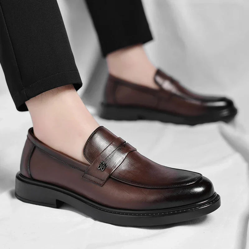 Male Shoes High Quality Fashion Men Business Shoes Italian Handmade Shoes Genuine Leather Loafers Slip-ons Men Casual Footwear