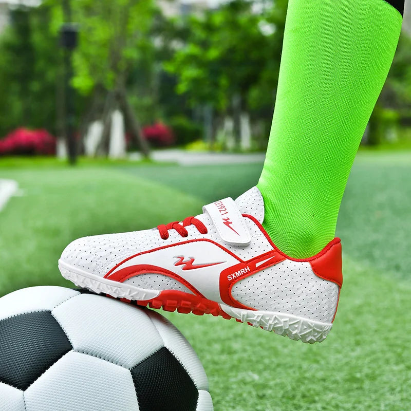 Double Star 2026 Summer TF Football Boots Men Perforated Breathable Upper Non-Slip Turf Soccer Cleats Training Sports Shoes