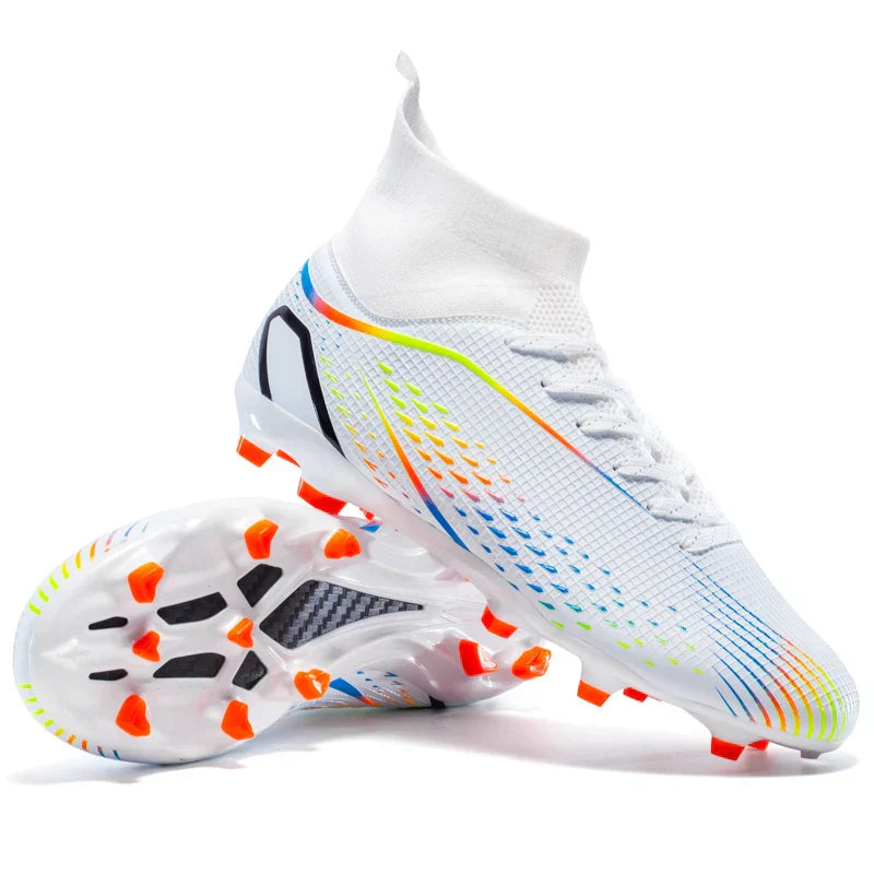Football Shoes Men X2308 White TF/FG Original Professional Youth Anti-slip Indoor Fast Soccer Outdoor Training Football Sneaker