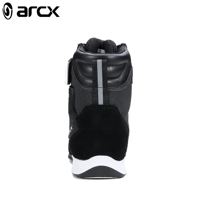 ARCX Black Motorcycle Riding Protective Boots Men's Shoes Summer Breathable Knob Adjustment Design Anti-fall Durable Equipment