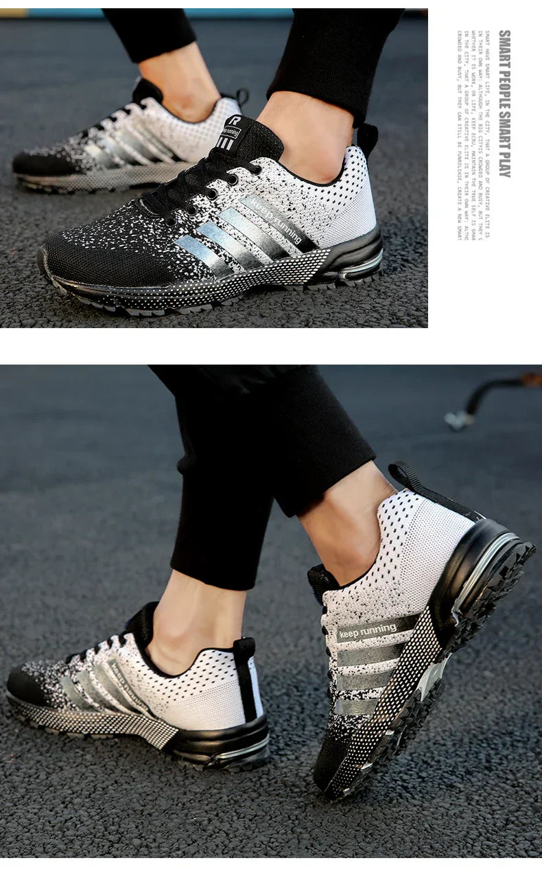New fashionable plus-size men's casual sports shoes, walking and running shoes, tennis vulcanized men's shoes
