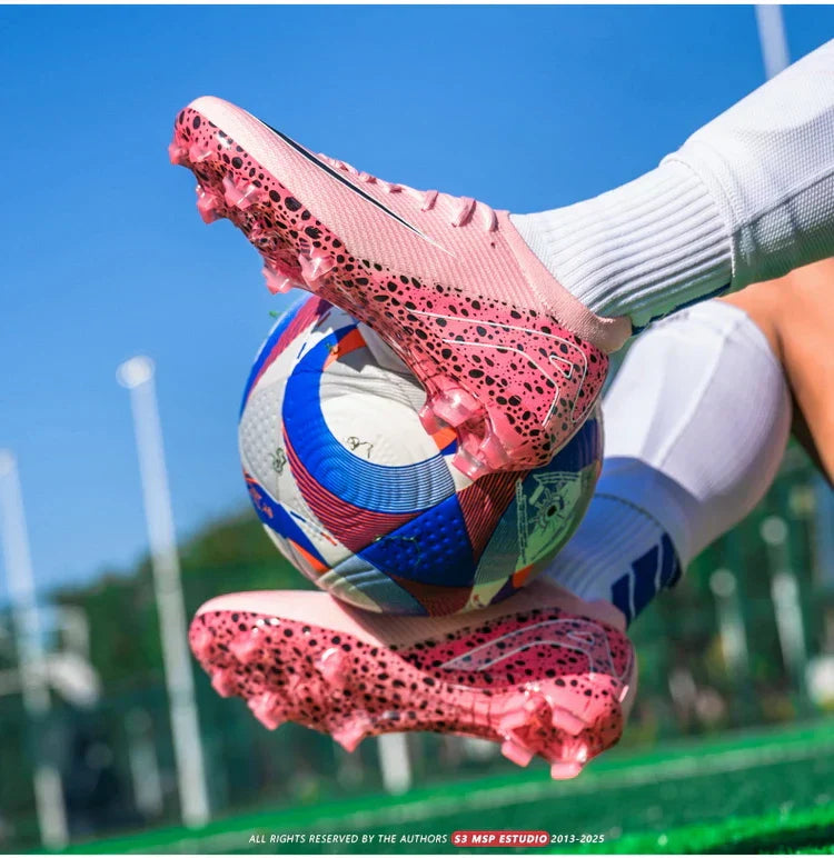 Soccer Cleats for Men Women AG/TF Breathable Cushioned Insole Anti-Slip Outdoor Sports Artificial Grass Football Boots