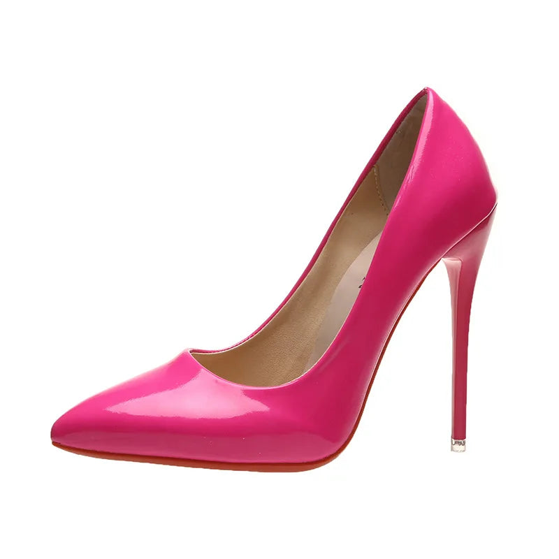 Women Shoes 10cm Fashion High Heels 35-43 Plus Size  Thin Stiletto Banquet Wedding Shoes Sexy Pointed Toe Ladies Party Shoes