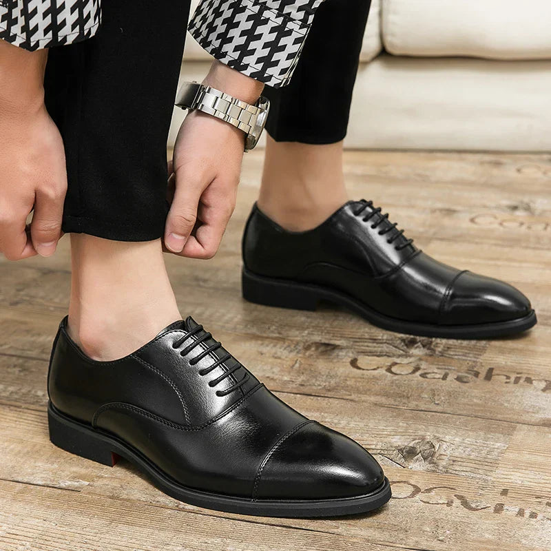 أحذية أكسفورد رسمية للرجال، أحذية جلدية رسمية للأعمال لحفلات الزفاف مقاس 47 48