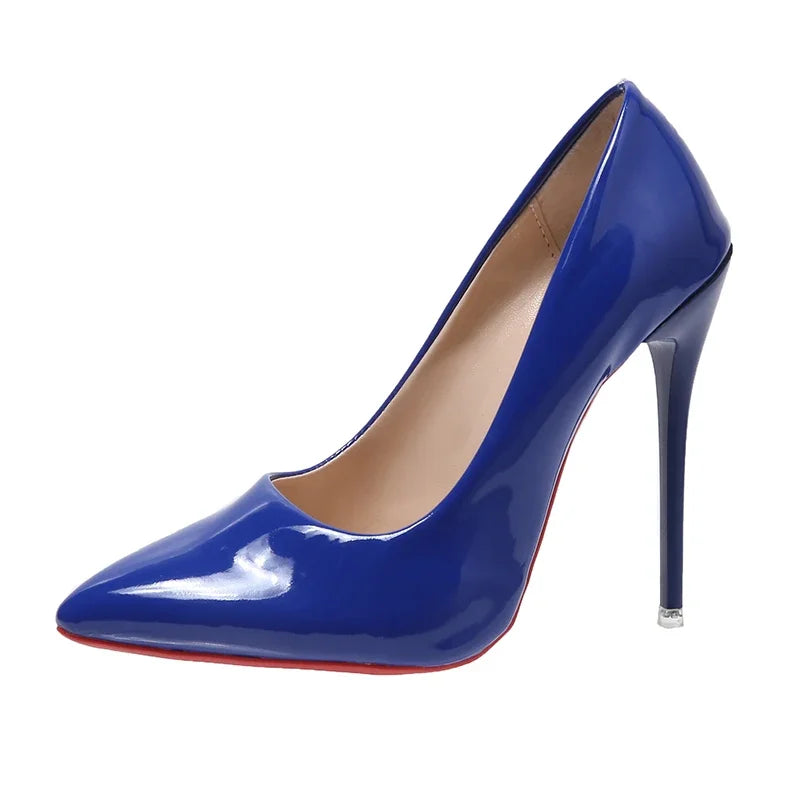 Sexy Super High Ethnic Pumps with Thin Heels and Pointed Toe for Office & Career Red Bottom High Heels  Plus Size Heels 44 45