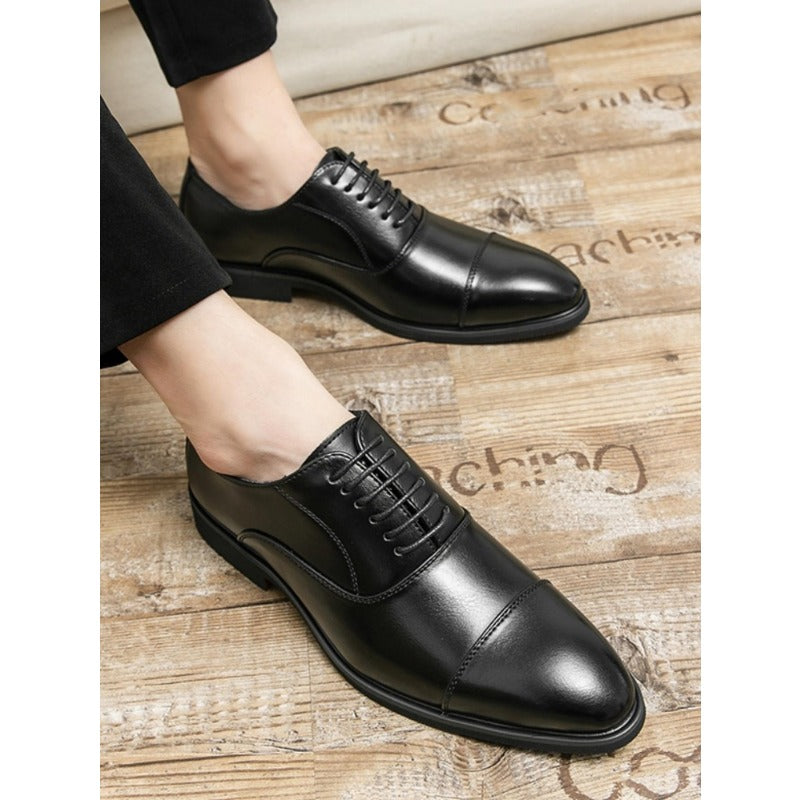 Business Derby Shoes For Men, Lace-up Front Dress Shoes
