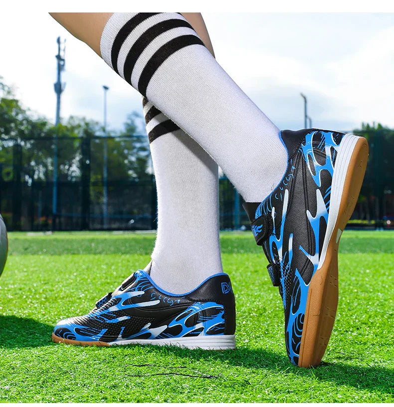 Professional Soccer Shoes Kids Long Spikes FG Football Boots Outdoor Grass Cleats Turf Football Shoes Boys Training Soccer Boots