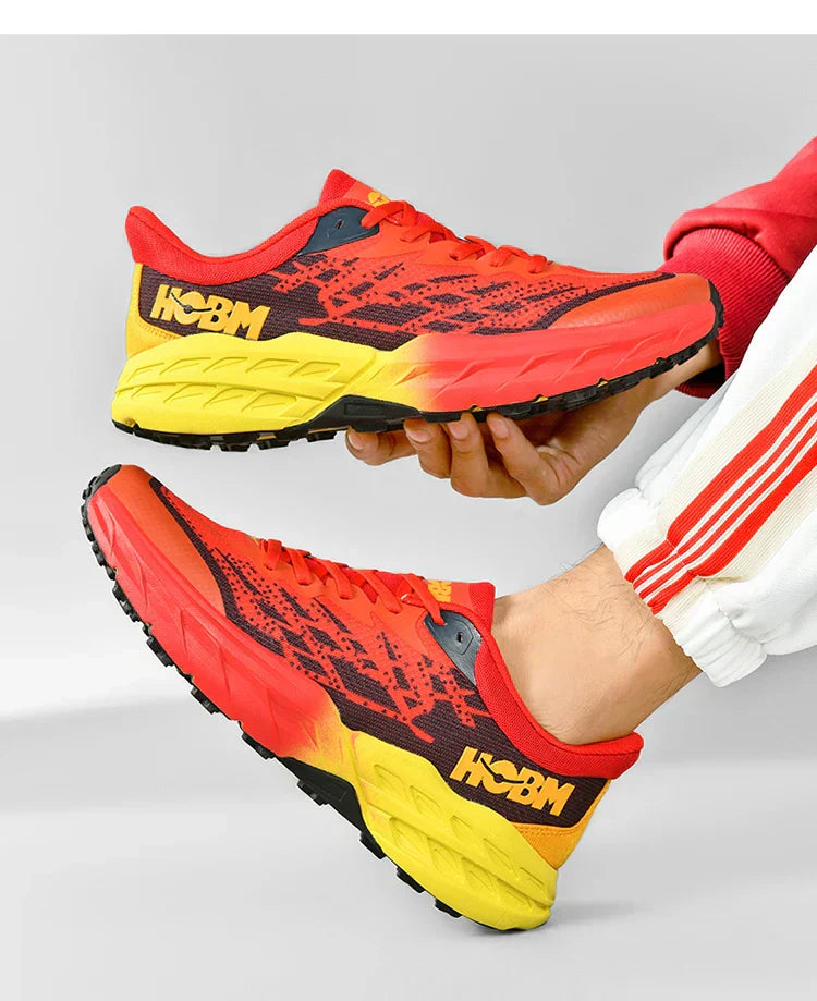 Men's Marathon Shoes Running Shoes Breathable High elasticity Cushioning Male Lightweight Sports Shoes Fitness Training