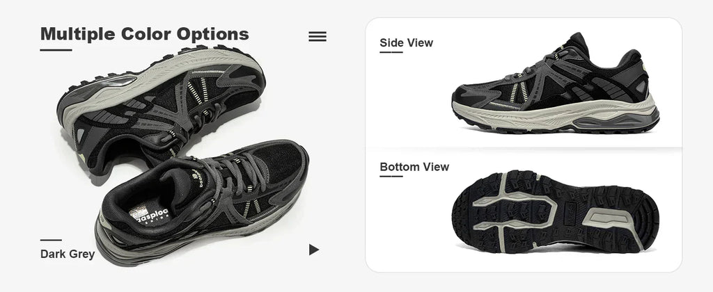 New Men Running Shoes Outdoor Casual Lightweight Breathable Sneakers Male Cushioning Non-Slip Vintage Sports Shoes