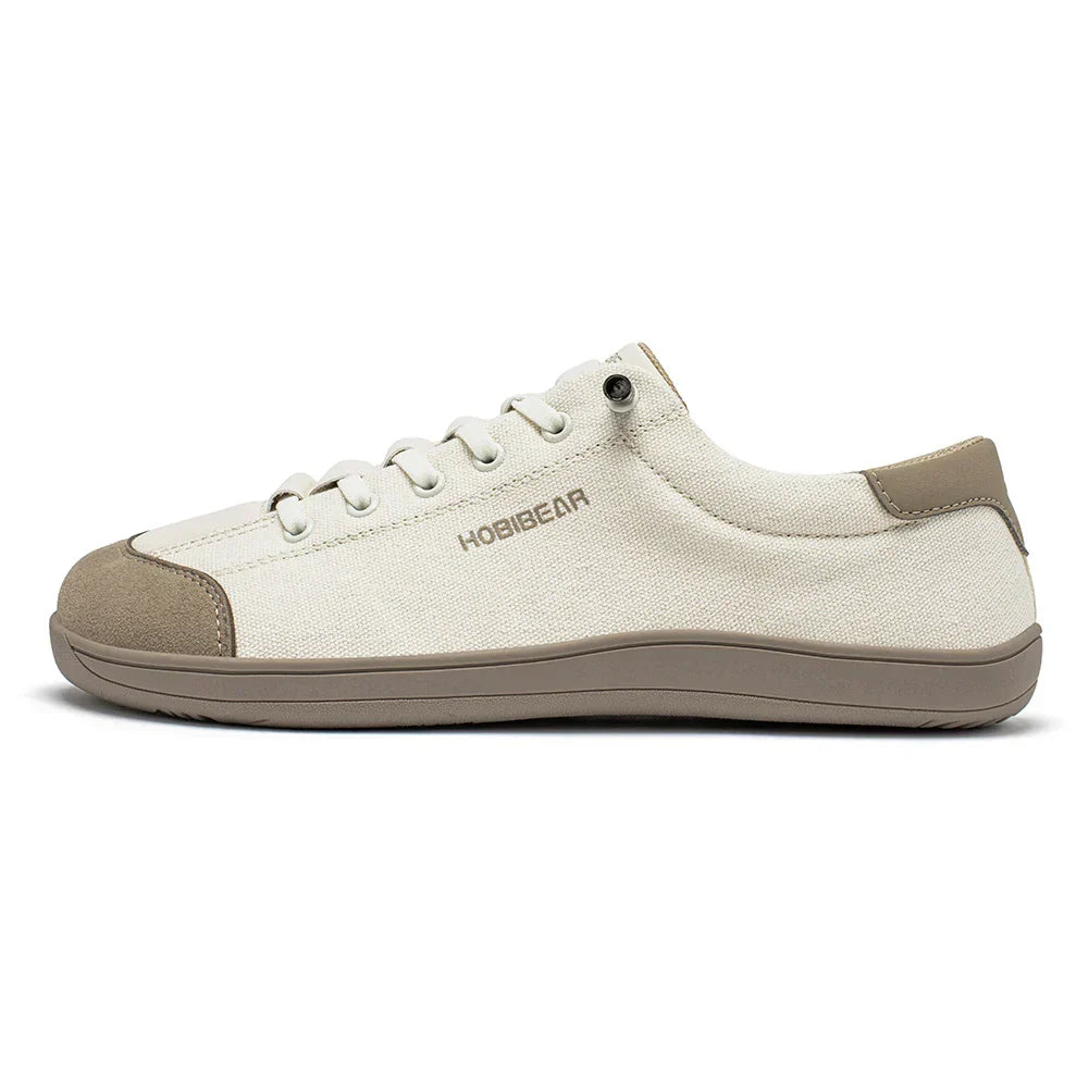 Wide Toe Barefoot Shoes for Unisex Minimalist Artificial Leather Sneakers Lightweight Adjustable Slip On Walking Shoes