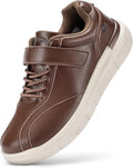 Men Wide Walking Shoes Casual Oxford Shoe Comfortable Lightweight Arch Support Non-Slip Leather Business Sneakers
