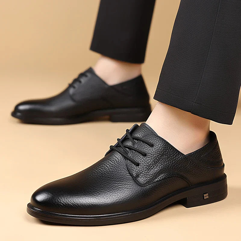 Men Formal Leather Shoes Black Pointed Toe Men Loafers Party Office Business Casual Shoes for Men Oxford Shoes Mens Dress Shoe