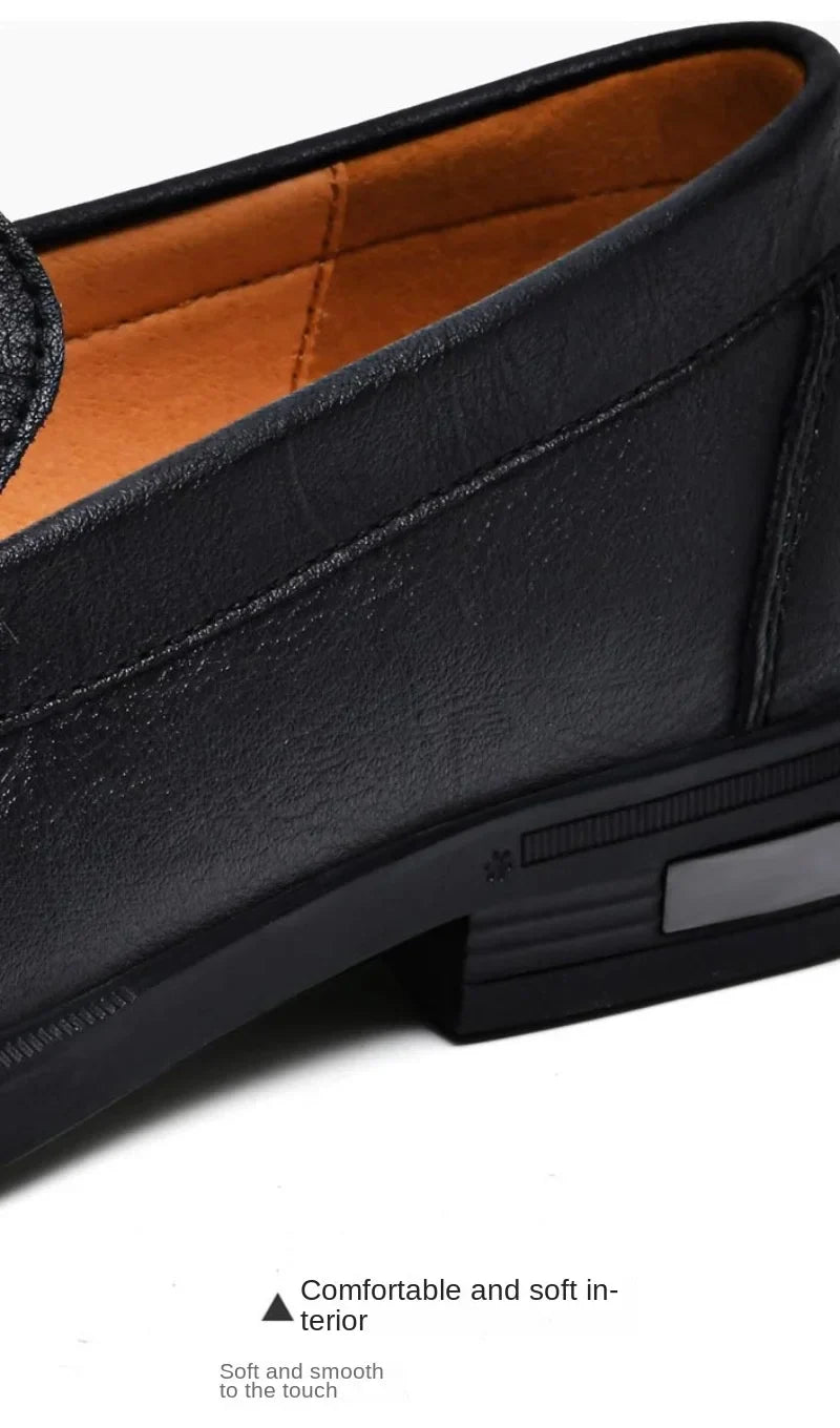 Genuine Leather Men's Shoes Classics Business Dress Shoes Moccasins Slip on Loafers Driving Shoes for Men Casual Shoe Big SIze48