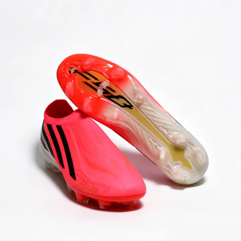 T422 Without-lace Mens Soccer Shoes Outdoor TF/FG Training Football Sneakers Non-slip Youth Turf Soccer Cleats Chuteira Campo