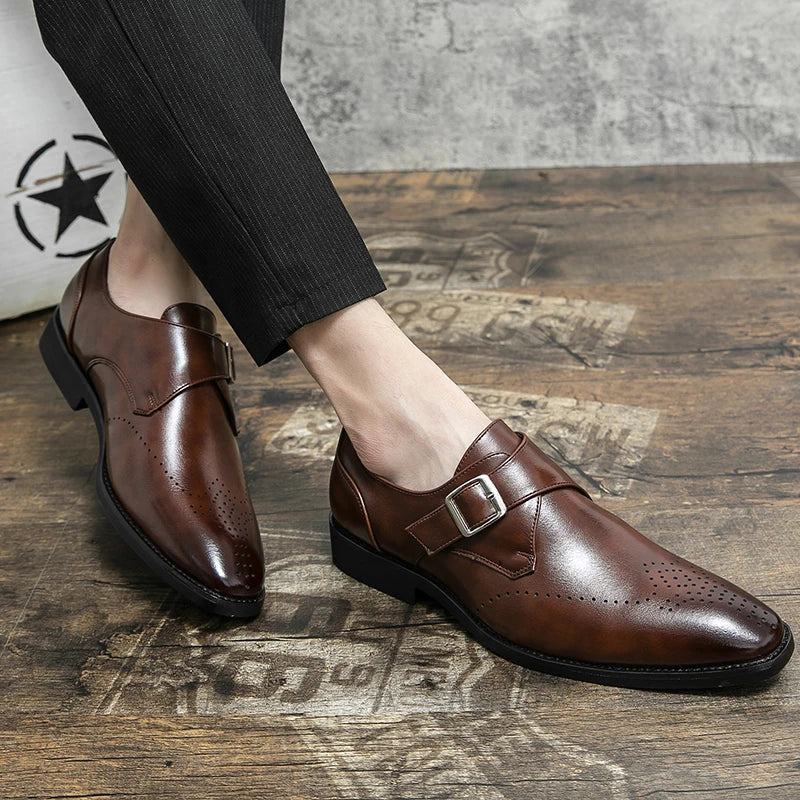 Leather Shoes For Man Loafers Casual Fashion Business Formal Shoes wedding Big Size Designer Shoes High Quality
