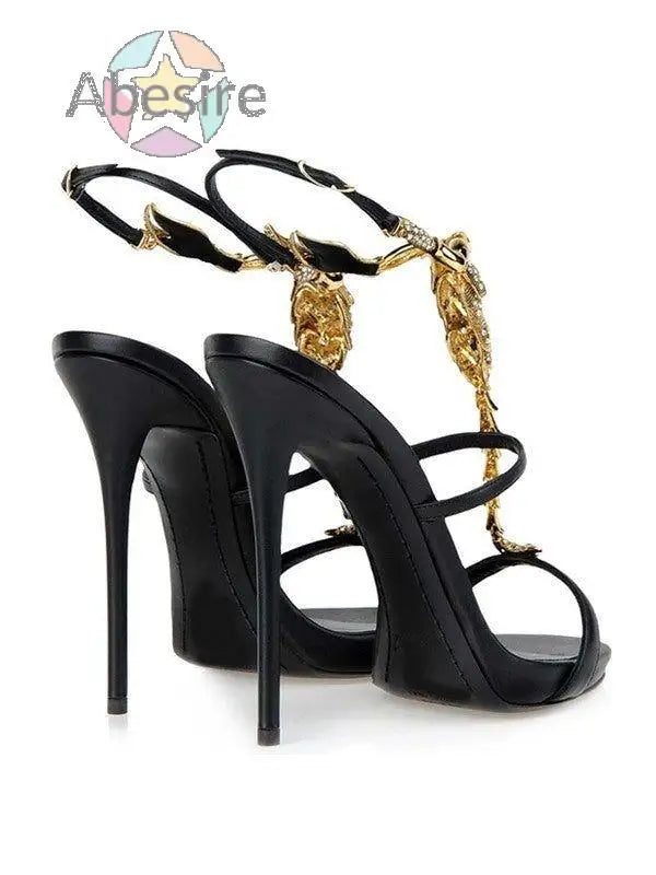 Classic Summer New Women's Stiletto Heel Sheepskin Peep Toe Platform Rhinestone Sandals High Heel Ankle Strap Pumps Sandals
