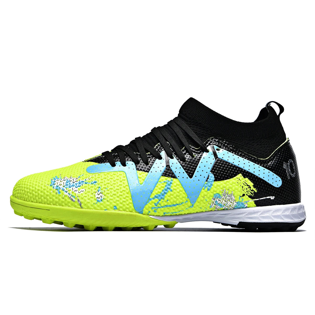 Professional TF Turf Football Shoes PU Mesh Fabric Upper Rubber Wearproof Sole Unisex Youth Grass Training Footwear
