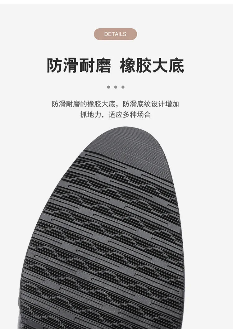 2026 New Low-heeled Business Shoes for Men Black Spring Summer Leather Shoes Male Fashion Casual Dress Shoe Man