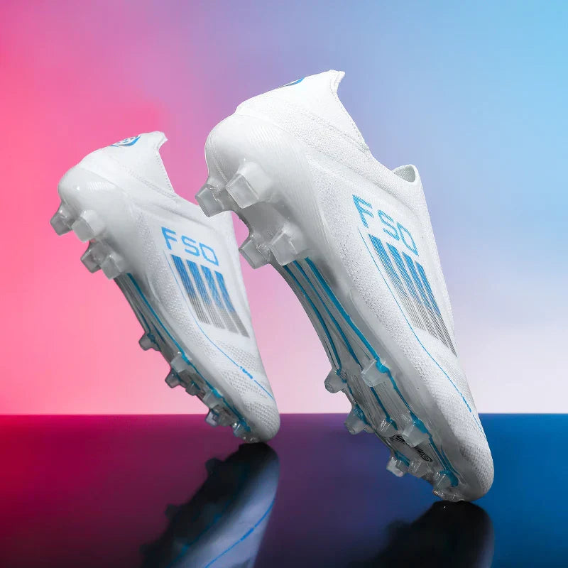 Men Training Soccer Shoes FG Breathable Drop Shipping Match Sport Cleats Football Boots Ultralight Long Spikes Indoor Sneakers