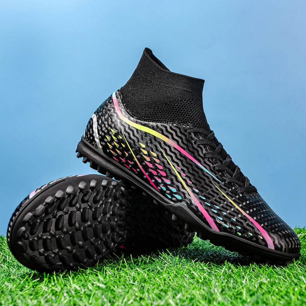 Premium Adult TF Soccer cleats Textured PU Fabric High Friction Rubber Stud Anti-slip Improve Ball Control For Football Players