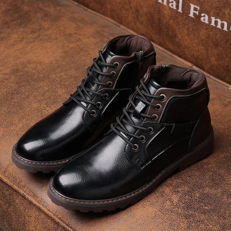 Handmade Men Ankle Boots Luxury retro Men's Motorcycle Boots High Quality Outdoor Shoes Work Shoes British Style Men Boots 2024