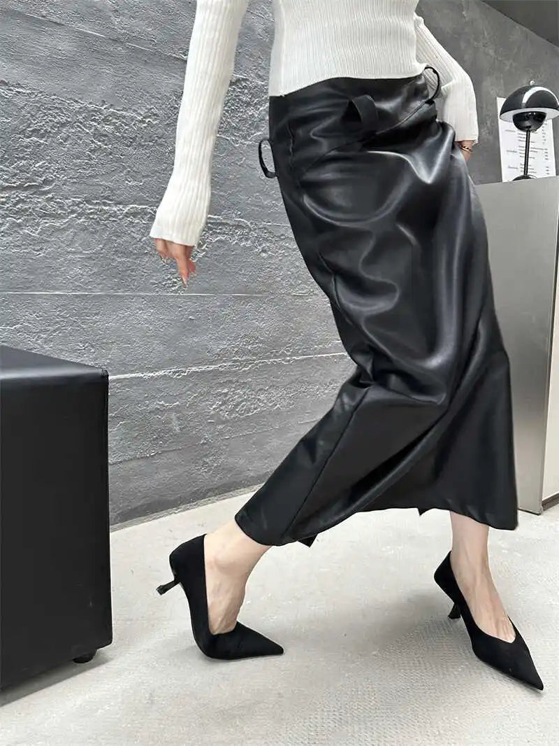 2024 Autumn Pointed Toe Women Sexy Shallow Slip On Pumps Shoes Fashion Thin High Heel Ladies Elegant Dress Shoes Mujer