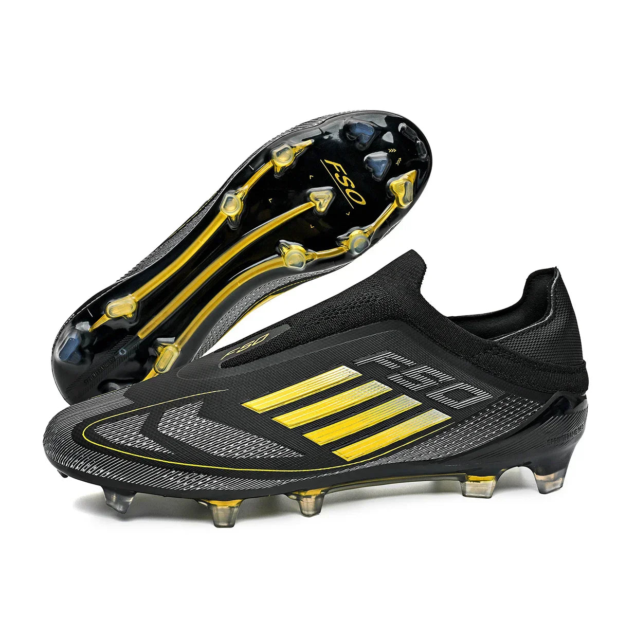 New Men Soccer Shoes Outdoor Sport Football Boots Training Boys Breathable Cleats Adult Long Spikes Non Slip Match Comfortable