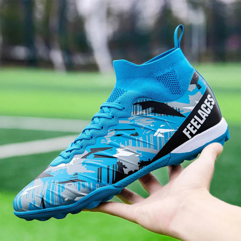 Men Football Boots Long Spike Kids Grass TF/FG Training Soccer Shoes Professional Society Sneakers Outdoor Sports Football Shoes
