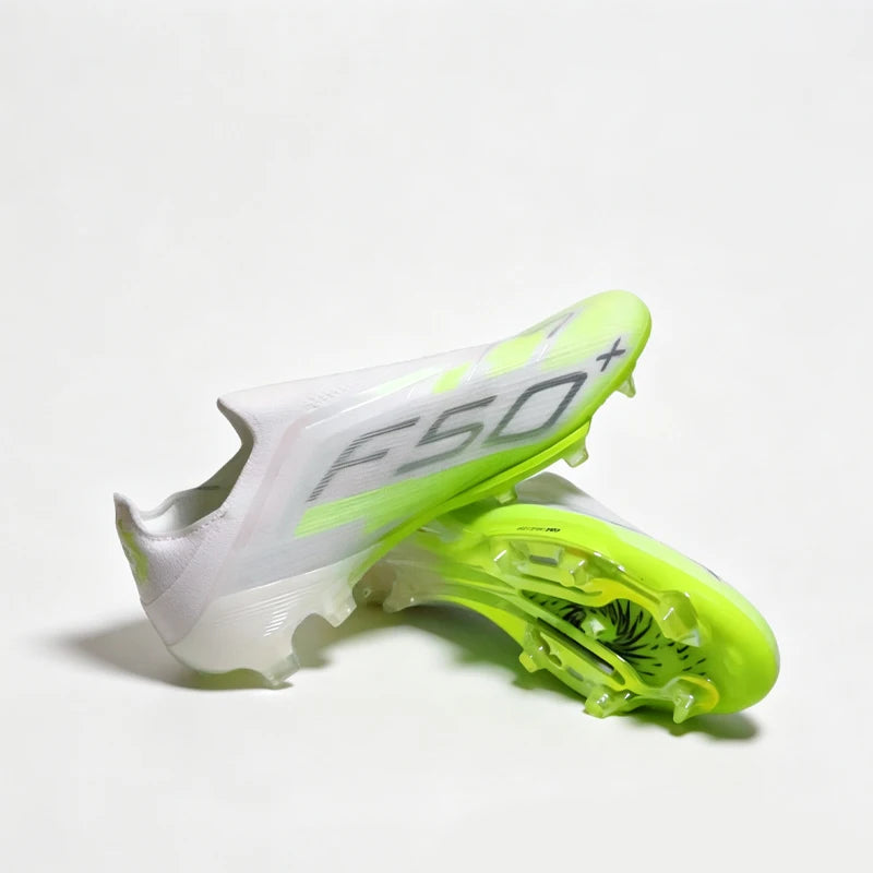 NO-LACE Premium Quality Mens Soccer Shoes SLIP-ON Non-Slip Turf Soccer Cleats Youth FG Training Football Boots Chuteira Campo