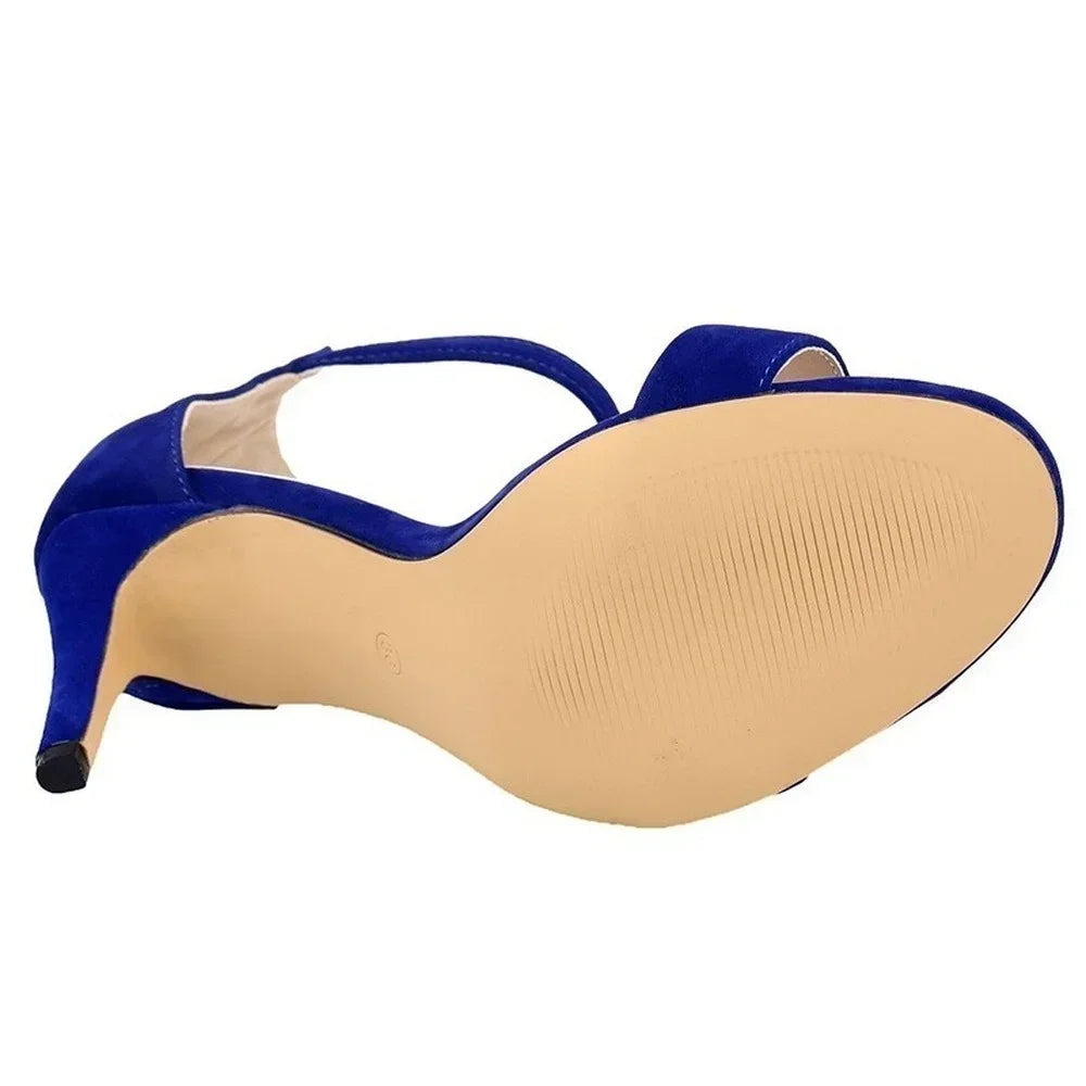 2026 New Women Sexy Pumps Sandals Summer 9cm Thin Heel Open Toe Ankle Strap High Heels Ladies Stilettos Party Red Wedding Shoes