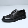 Summer Hallow Breathable Elegant Shoes Man Black Fashion Business Casual Shoe Male Lace Designer Leather Shoes for Men