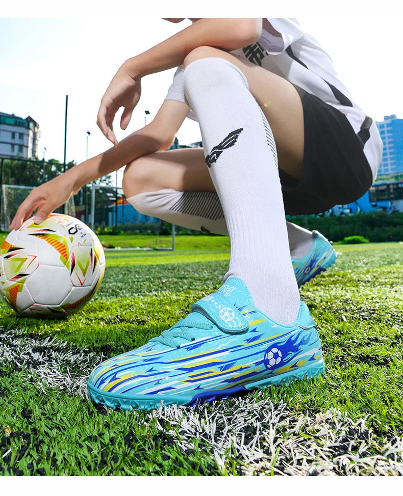 New Kids Professional Soccer Shoes Cleats TF Indoor Men Football Field Boots Original Football Society Shoes Grass Training Fast