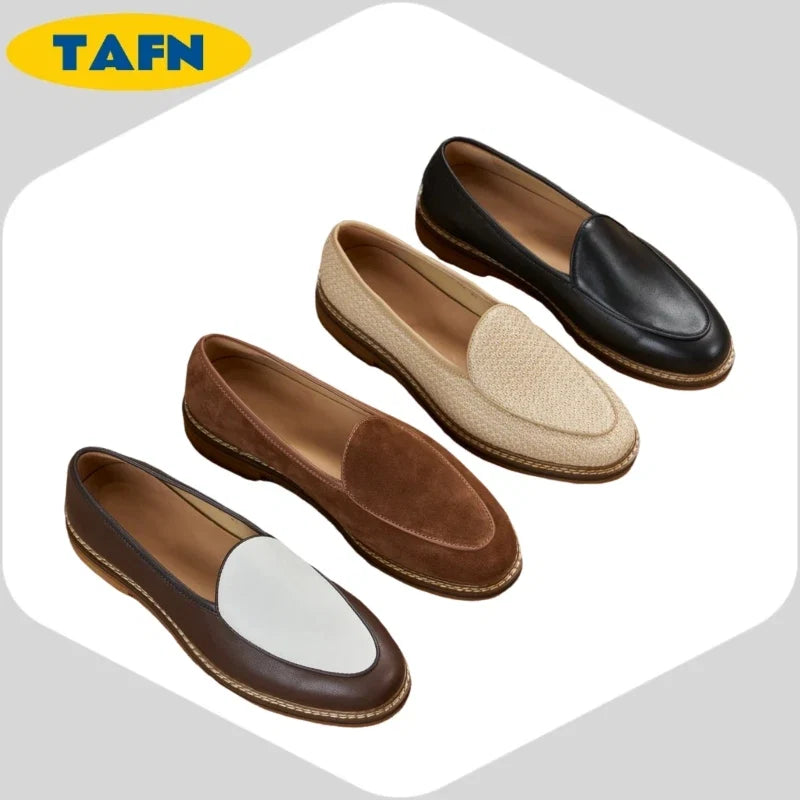 100% Full Grain Cowhide Suede Handmade Hemp Rope Woven  Men's Summer Loafers with Breathable Material AE2023