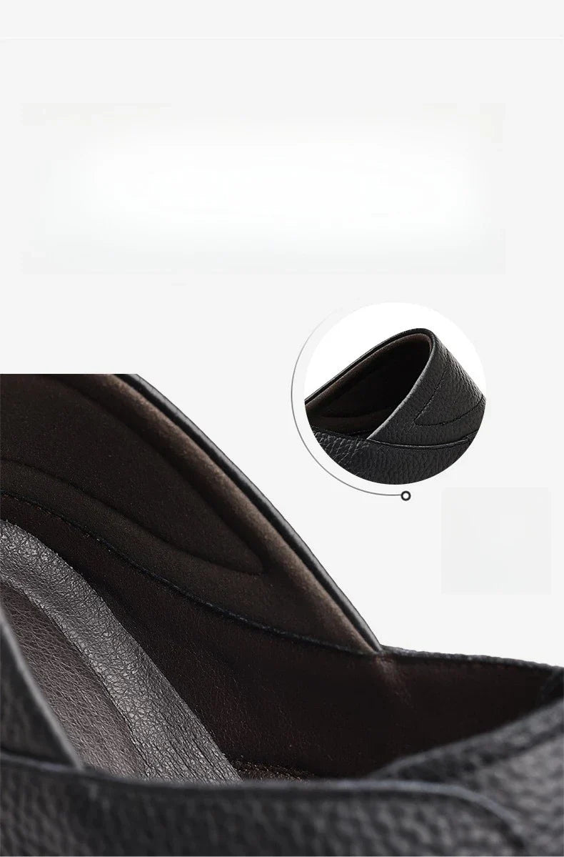 Men Formal Leather Shoes Black Pointed Toe Men Loafers Party Office Business Casual Shoes for Men Oxford Shoes Mens Dress Shoe