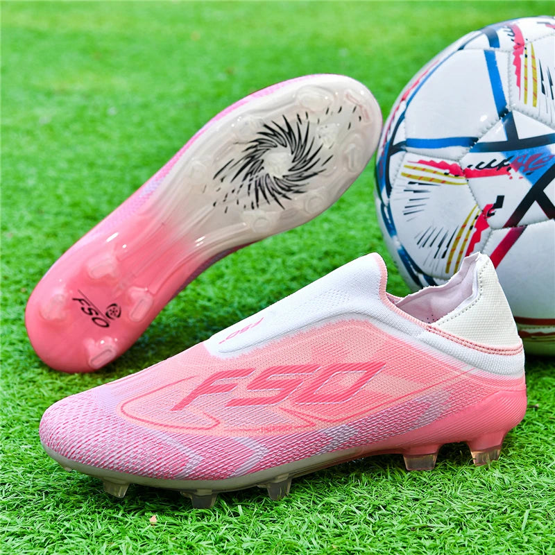 New Men Soccer Shoes High Ankle Breathable Football Boots Sports Shoes Ultralight Futsal Non-Slip High-quality Outdoor Match
