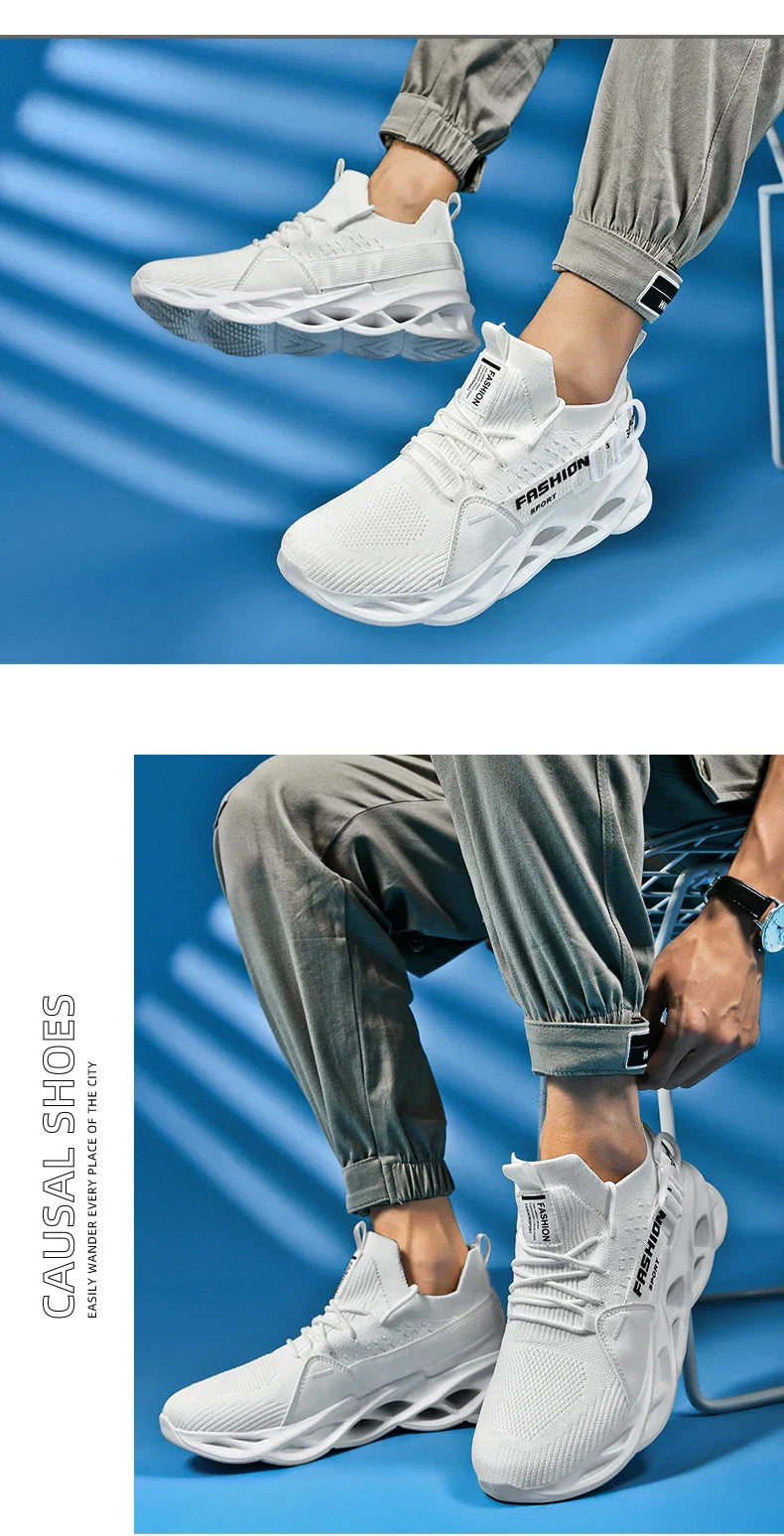 Sneakers Men Mesh Breathable Casual Men Shoes Unisex Light Soft Thick Sole Hole Couple Shoes Athletic Sneakers Women Shoes