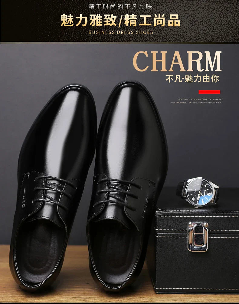 Men's New Business Leather Shoes Soft Soled Work Footwear Outdoor Non Slip Formal Shoes Fashion Casual Male Shoes Zapatos Homme