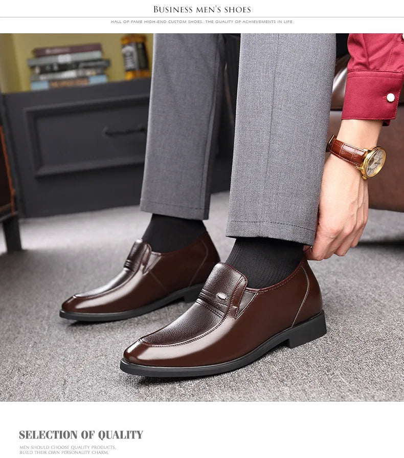 Autumn Increased 6 Cm Men Formal Shoes Hidden Heel Men's Wedding Oxfords Heighten Tall Male Dress Leather Footwear