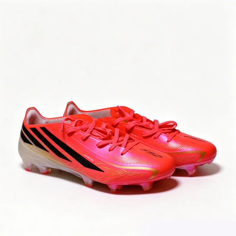 Pink F50-WC Mens Football Boots Training Studded Fast Soccer Cleats Outdoor Non Slip Football Shoes Chuteira Campo 36-45