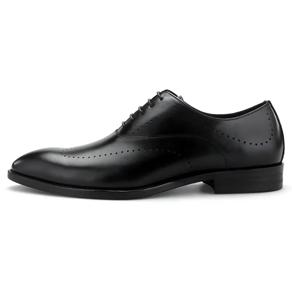 Full-Grain Leather Formal Derby Shoes for Men Daily Wear Business Oxford Dress Shoes