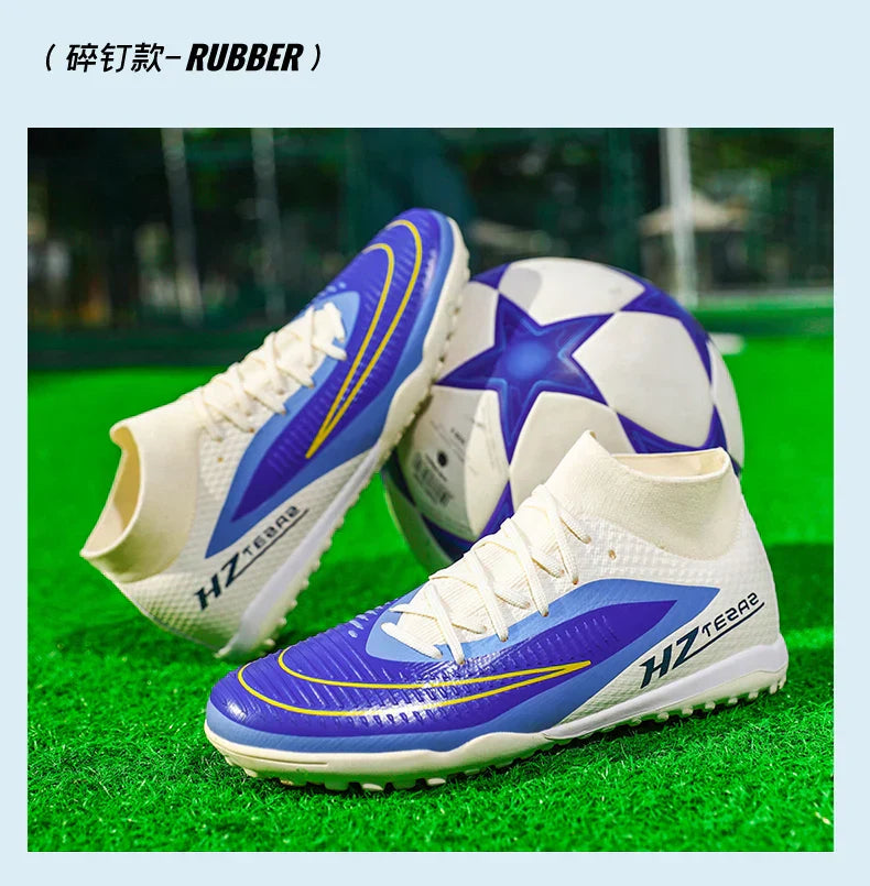 New Men Soccer Shoes Sport Outdoor Football Boots Training Boys Breathable Cleats Adult Long Spikes Non Slip Match Comfortable