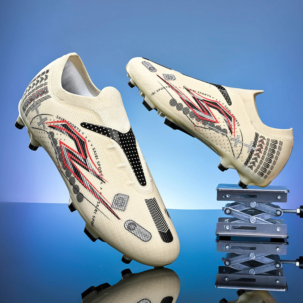 AG FG Field Football Boots Breathable PU Fabric Upper TPU Anti-slip Outsole Durable Comfortable for  Teenagers Training