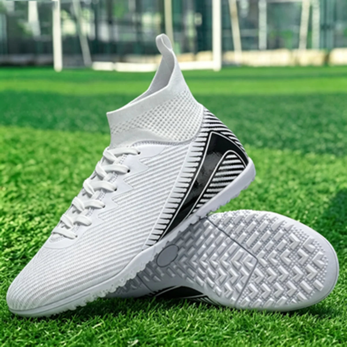 Sport Essential TF Turf football shoes Integrated PU Fabric Rubber Sole Anti-slip Wearable Unisex Casual Football Shoes