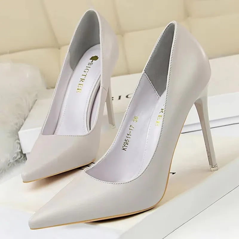 BIGTREE Shoes Women Pumps Fashion High Heels Shoes Black Pink White Shoes Women Wedding Shoes Ladies Stiletto Women Heels 2026